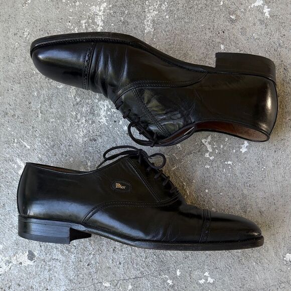 Dior Men's Classic Black Oxfords - Picture 1 of 9